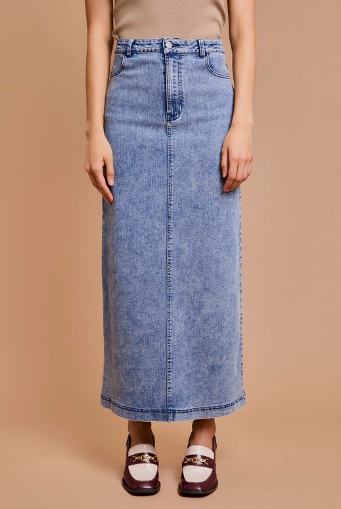 Delilah Denim Maxi Skirt
