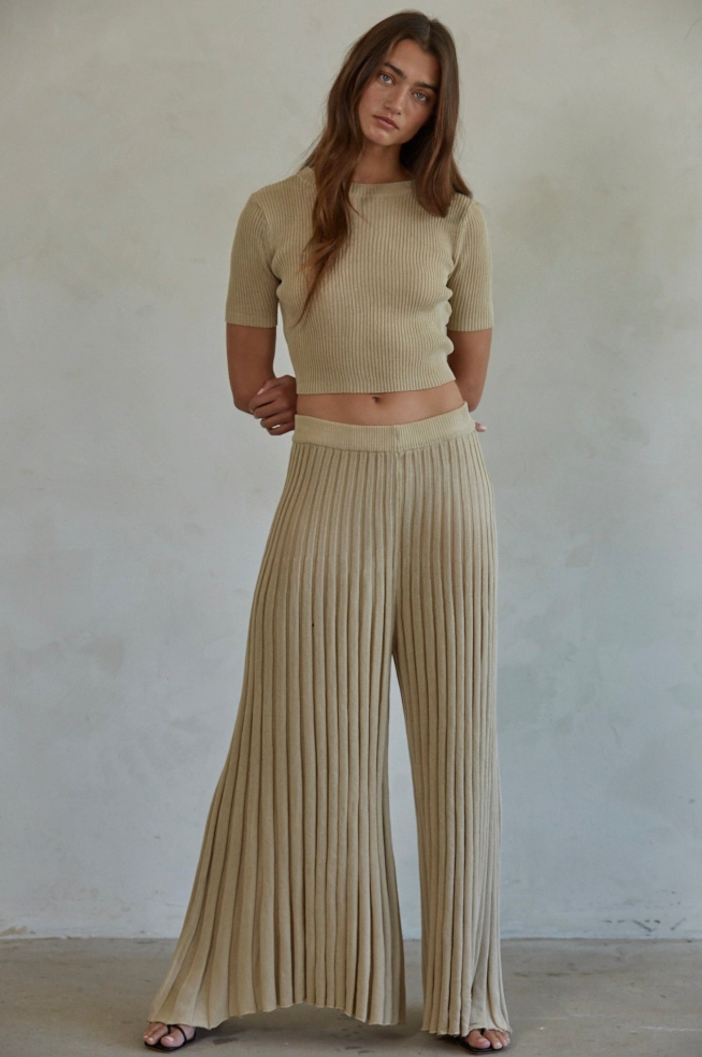 Fiona Wide Leg Sweater Pants