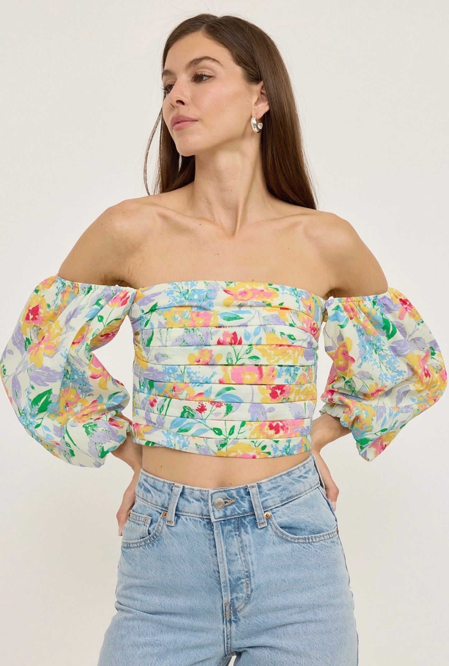 Fiorella Balloon Sleeve Top
