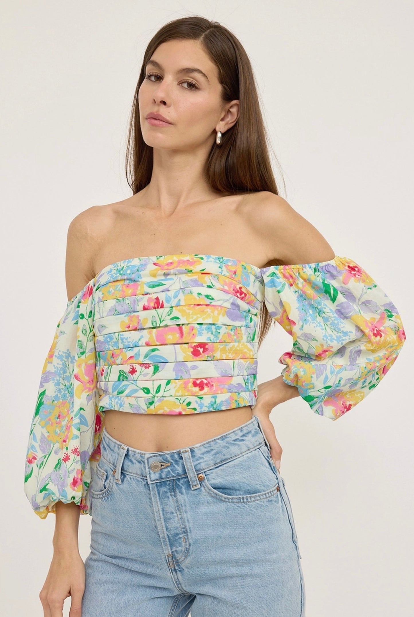 Fiorella Balloon Sleeve Top