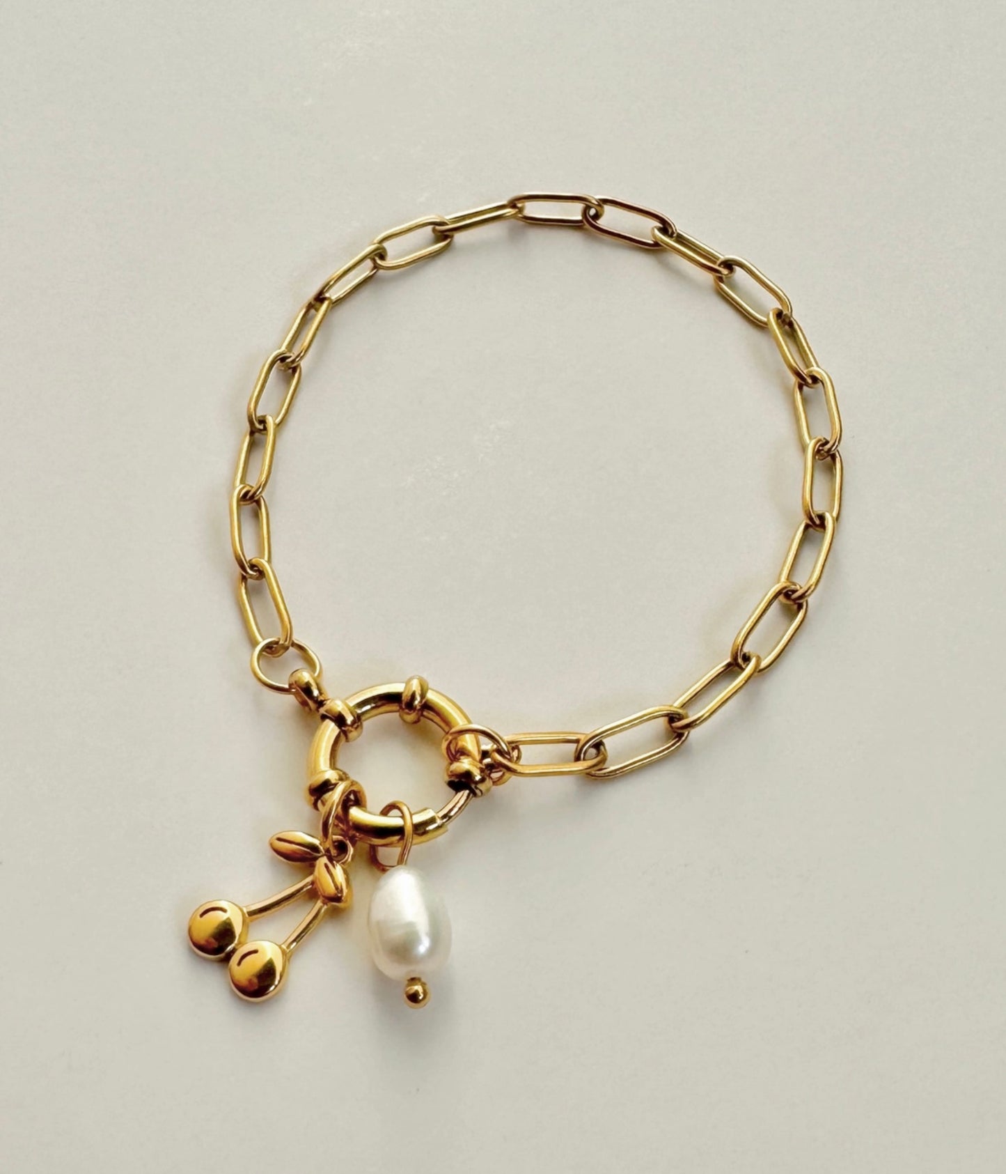 Paperclip Cherry Bracelet