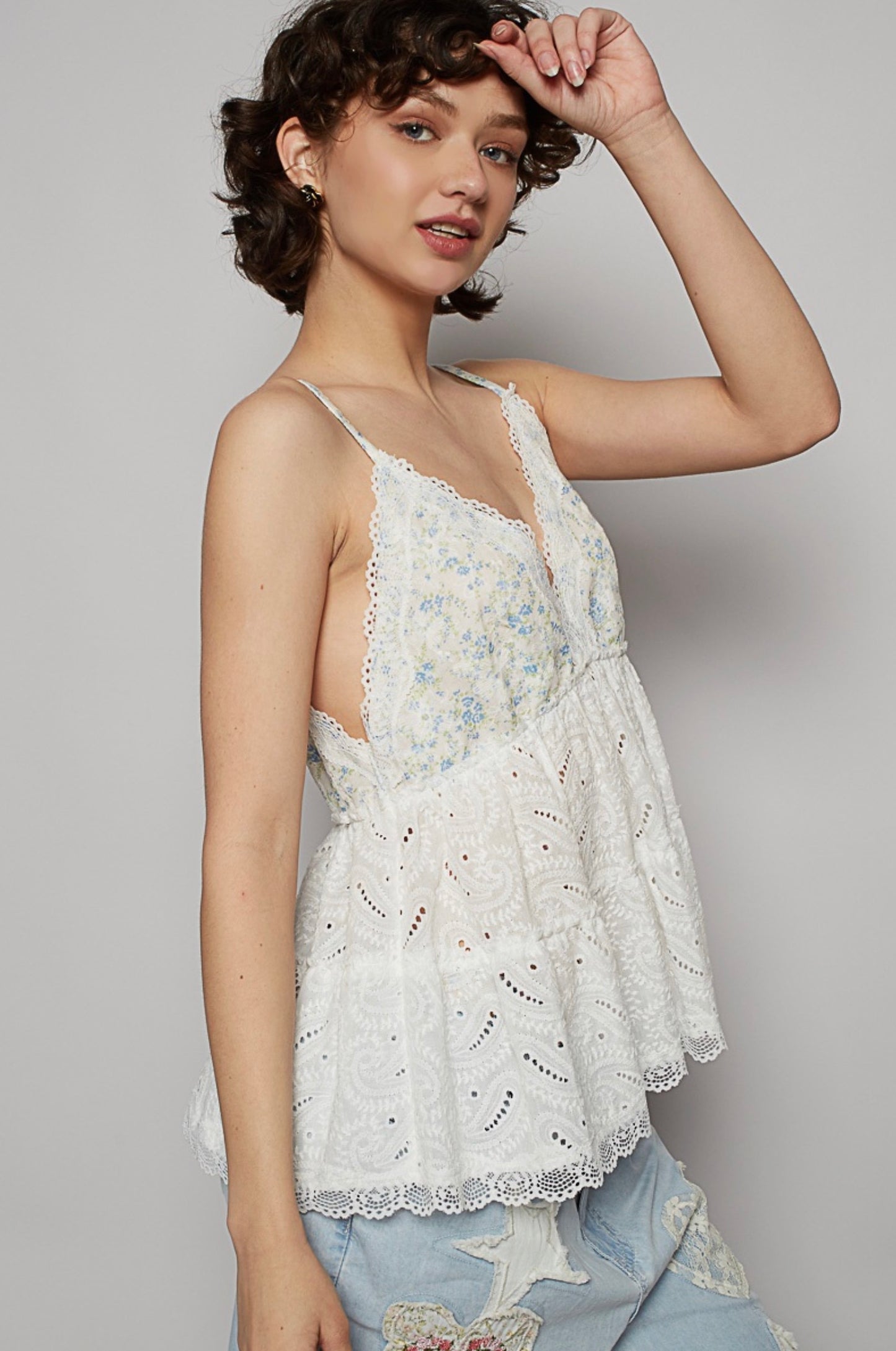 Felicity Lace & Eyelet Tank