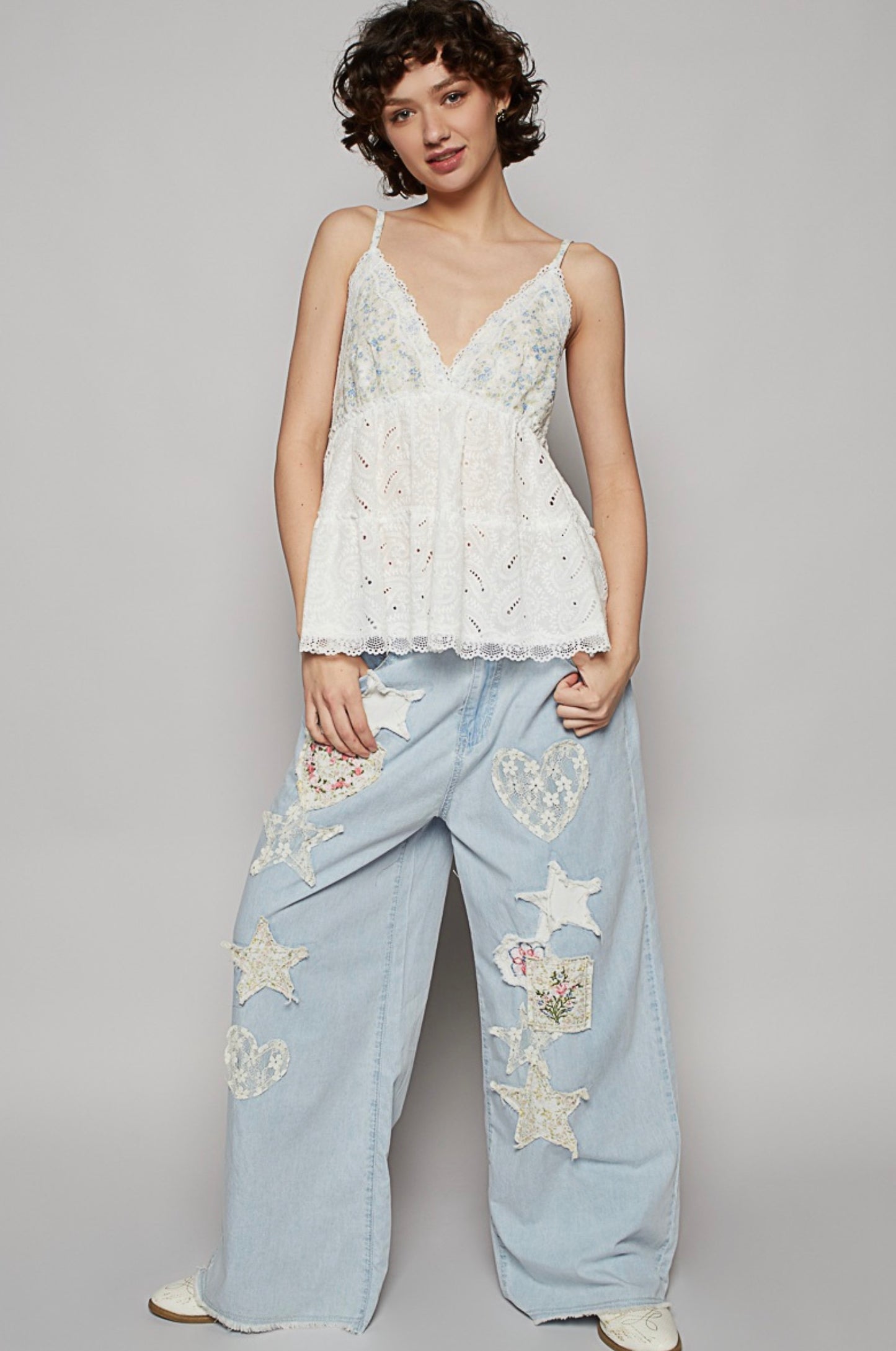 Felicity Lace & Eyelet Tank