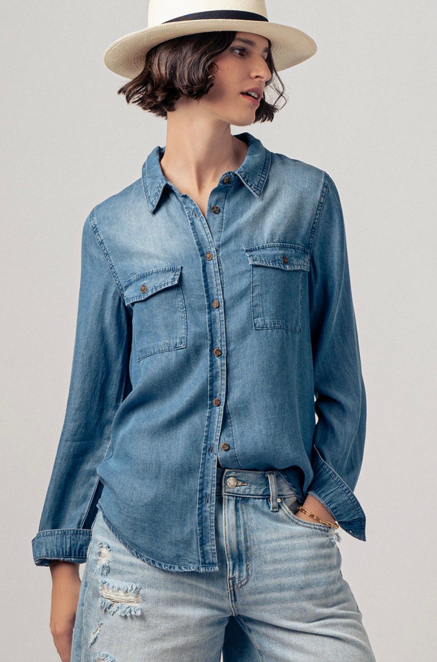 Khloe Chambray Shirt