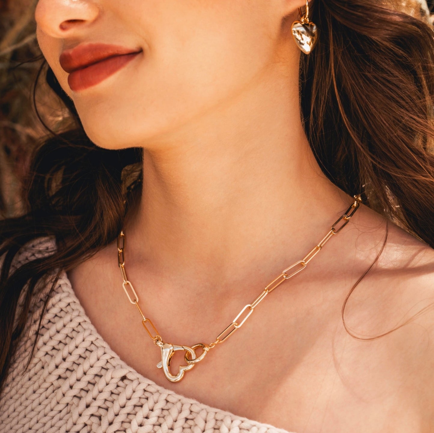 Amore Heart Clasp Necklace