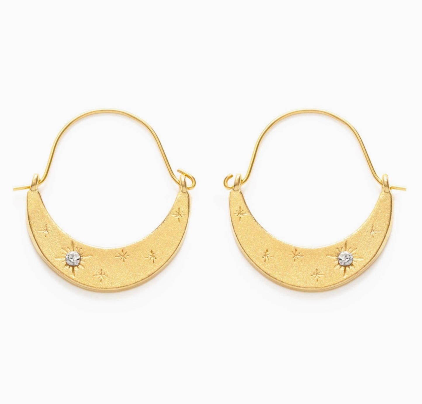 Starlight Crescent Hoops