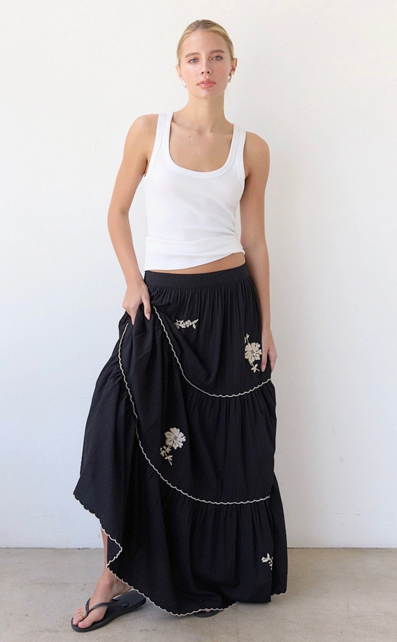 Reese Embroidered Skirt