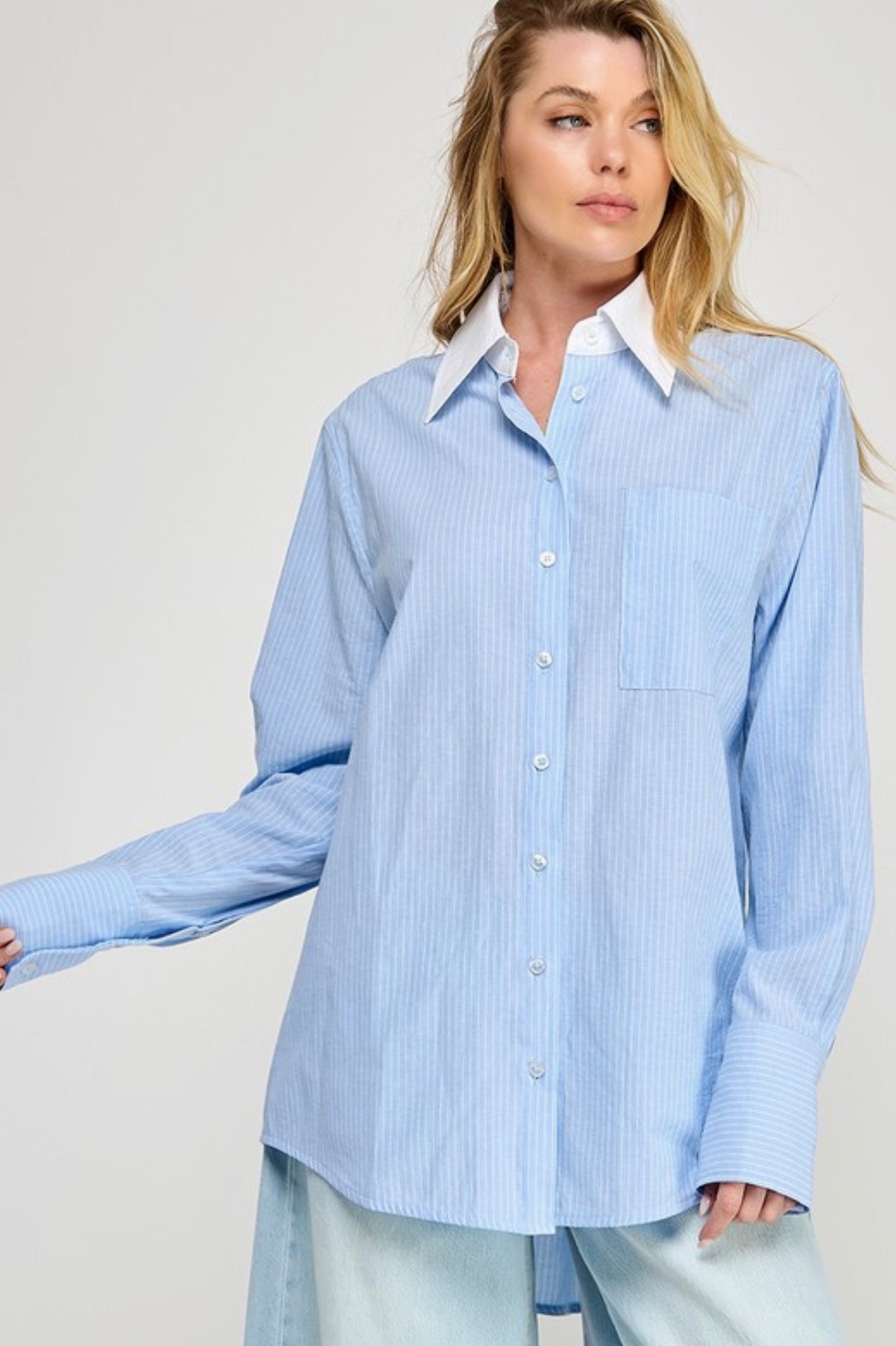 Chloe Contrast Boyfriend Shirt
