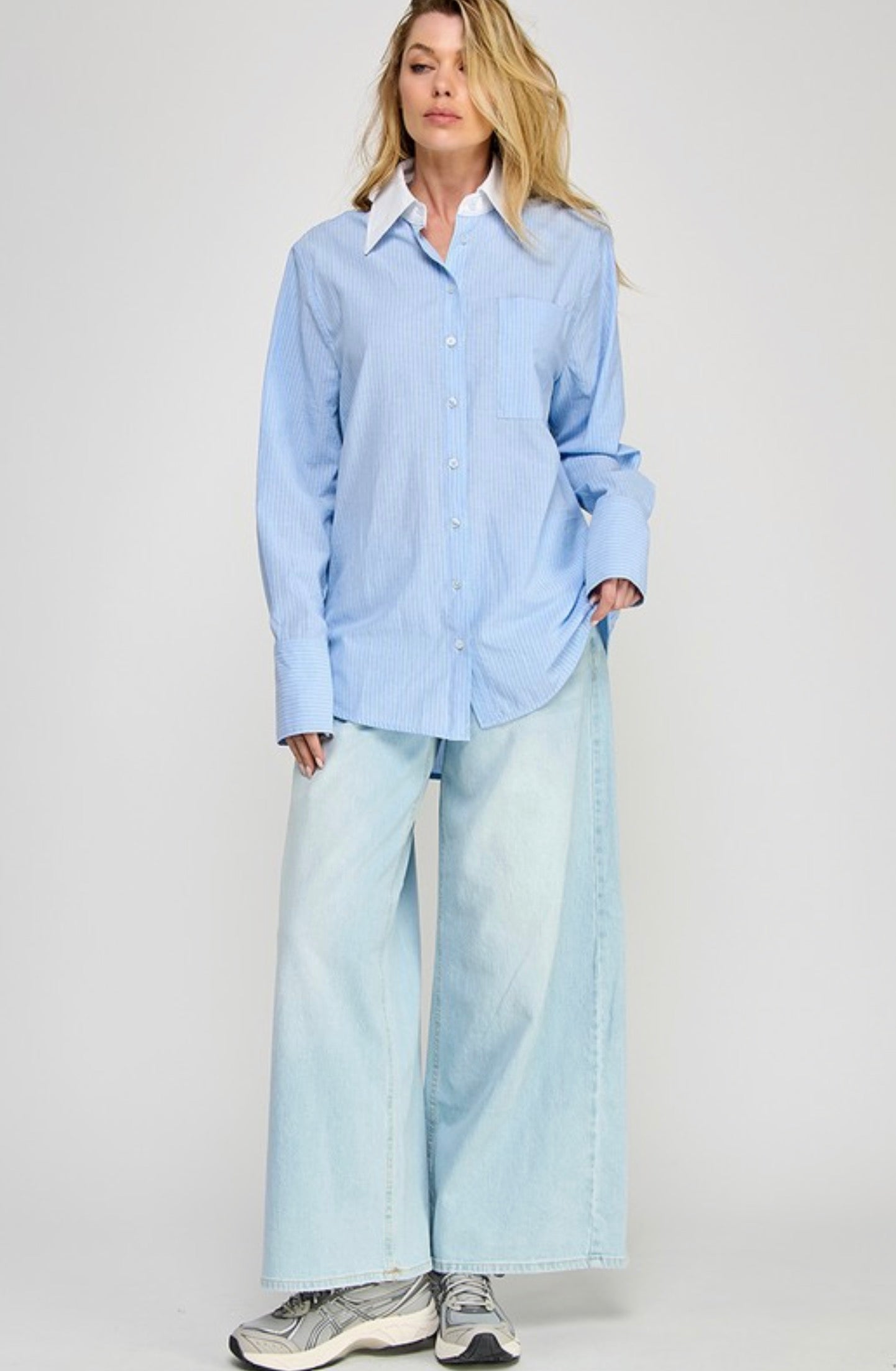 Chloe Contrast Boyfriend Shirt