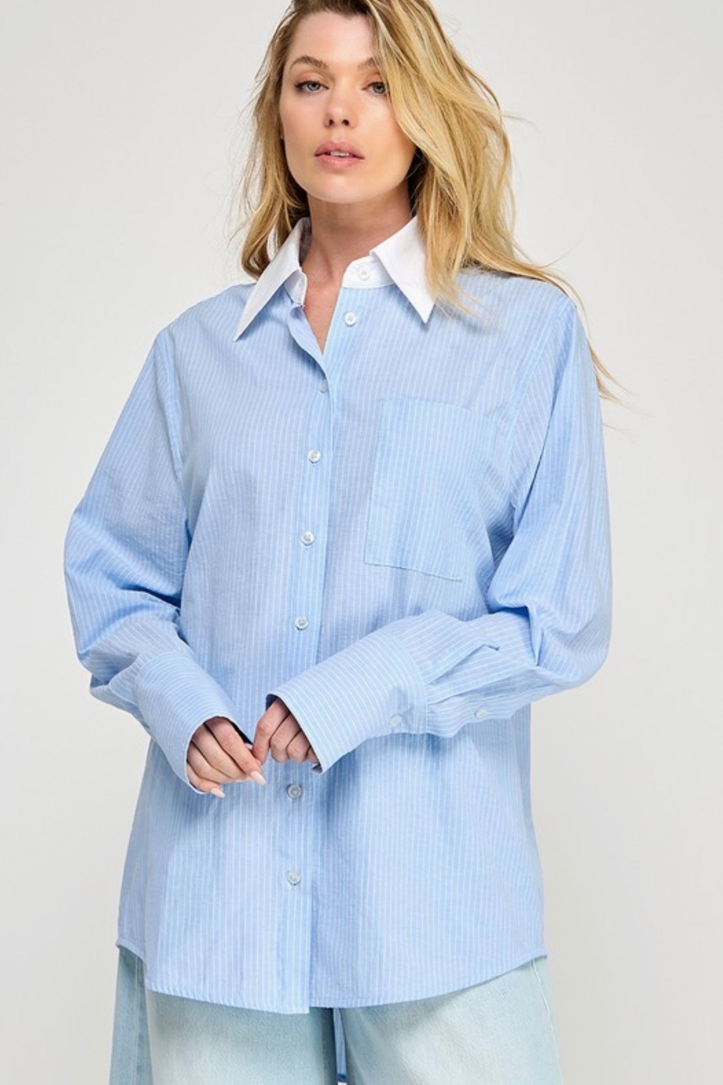 Chloe Contrast Boyfriend Shirt