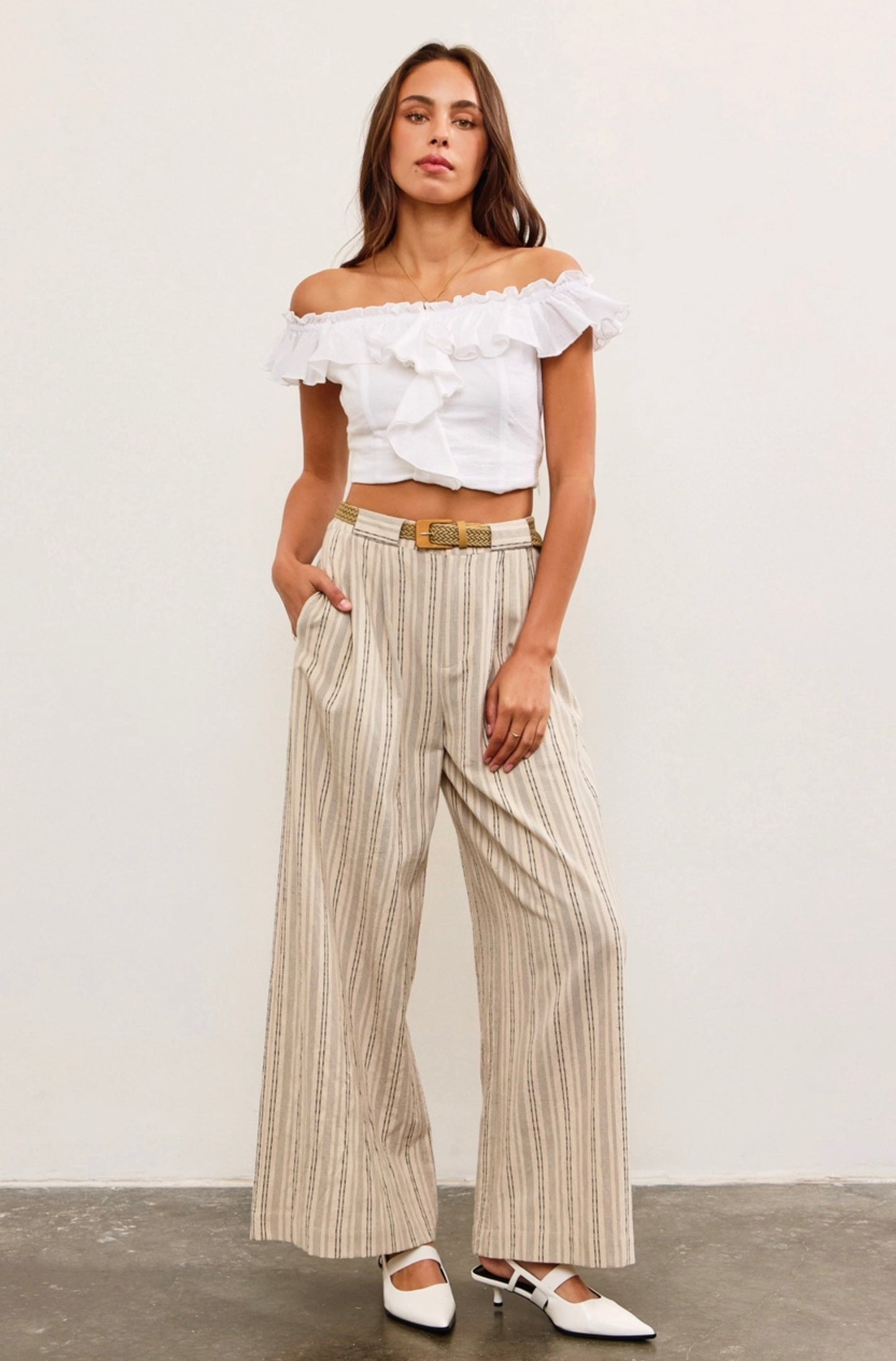 Blaire Belted Wide Leg Pants