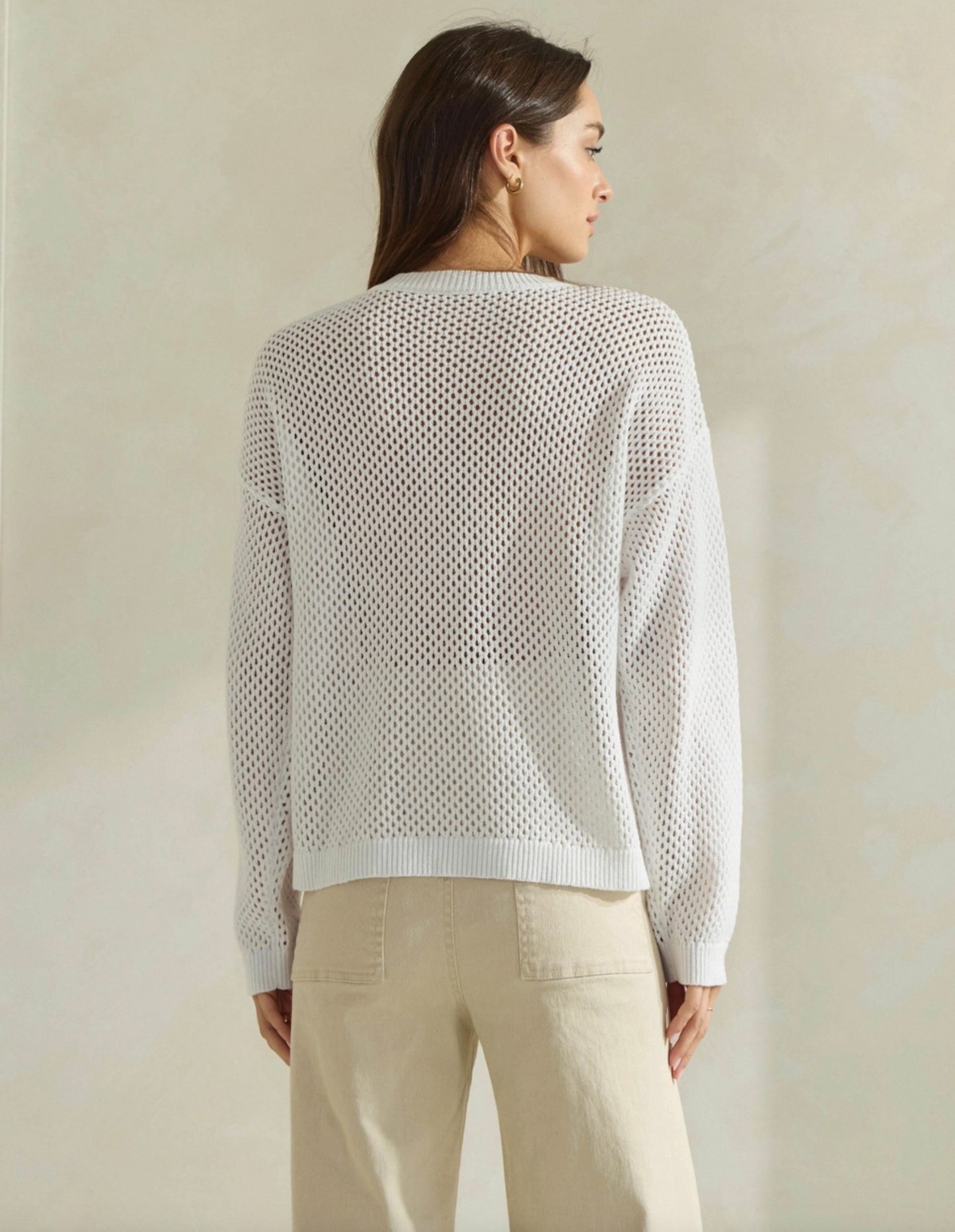 Beach Coastal Net Sweater