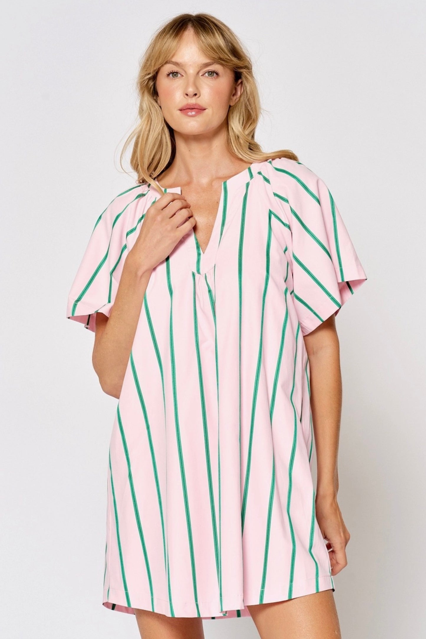 Marcella Split Neck Dress
