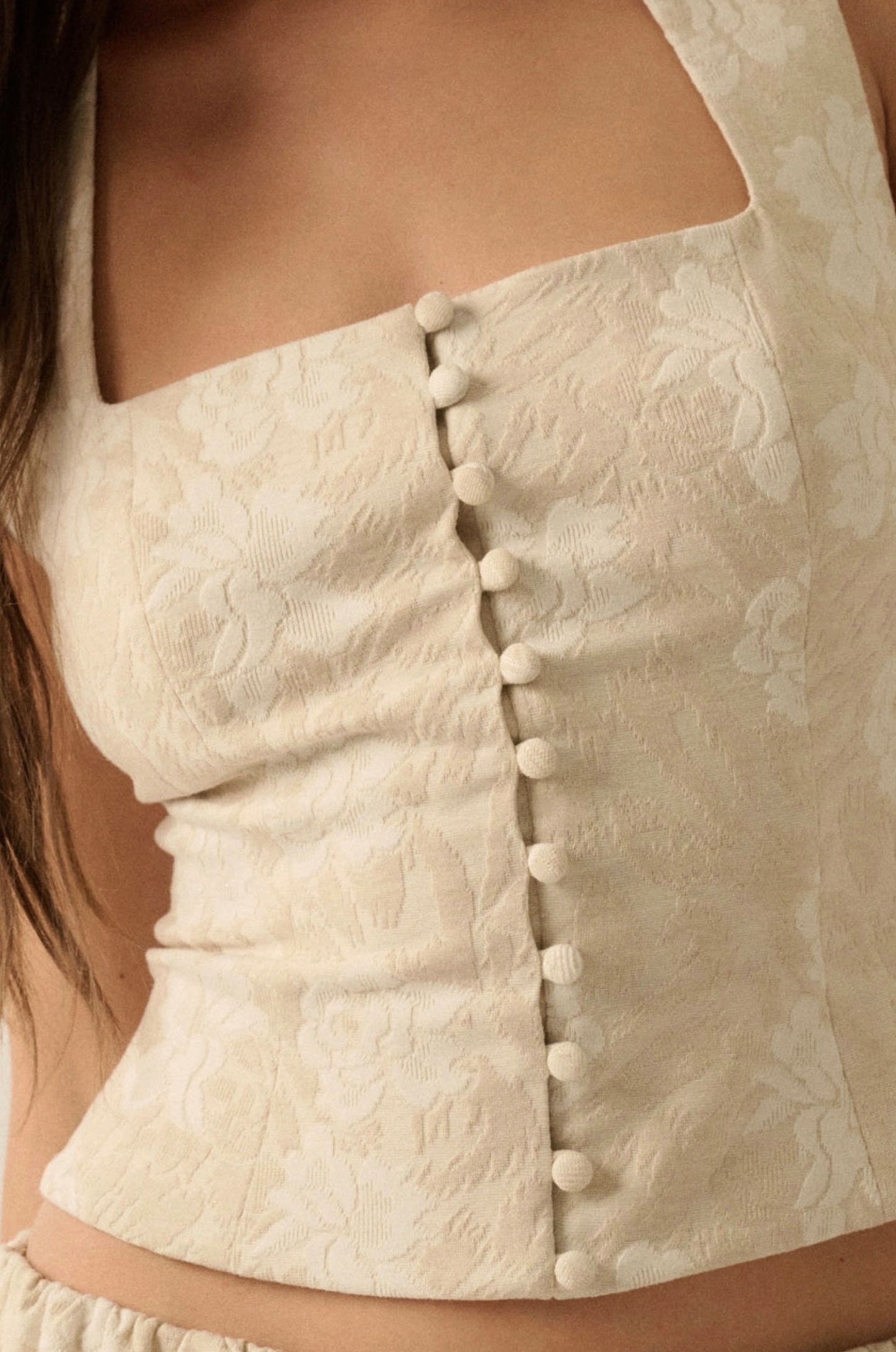 Renata Jacquard Corset Top