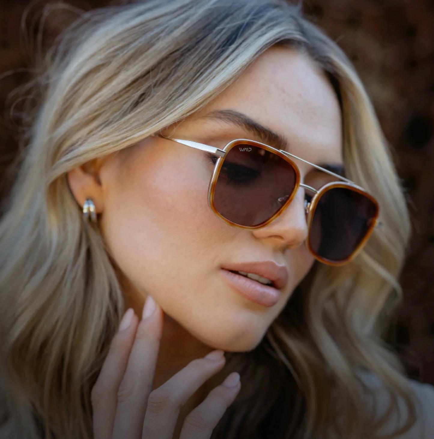Gia Oversized Square Aviators