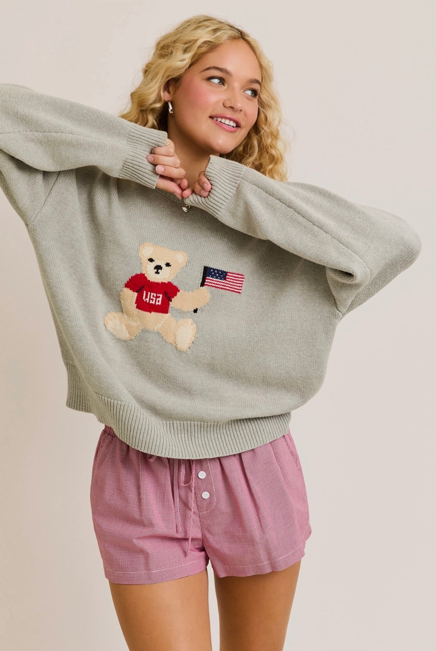 USA Teddy Bear Sweater