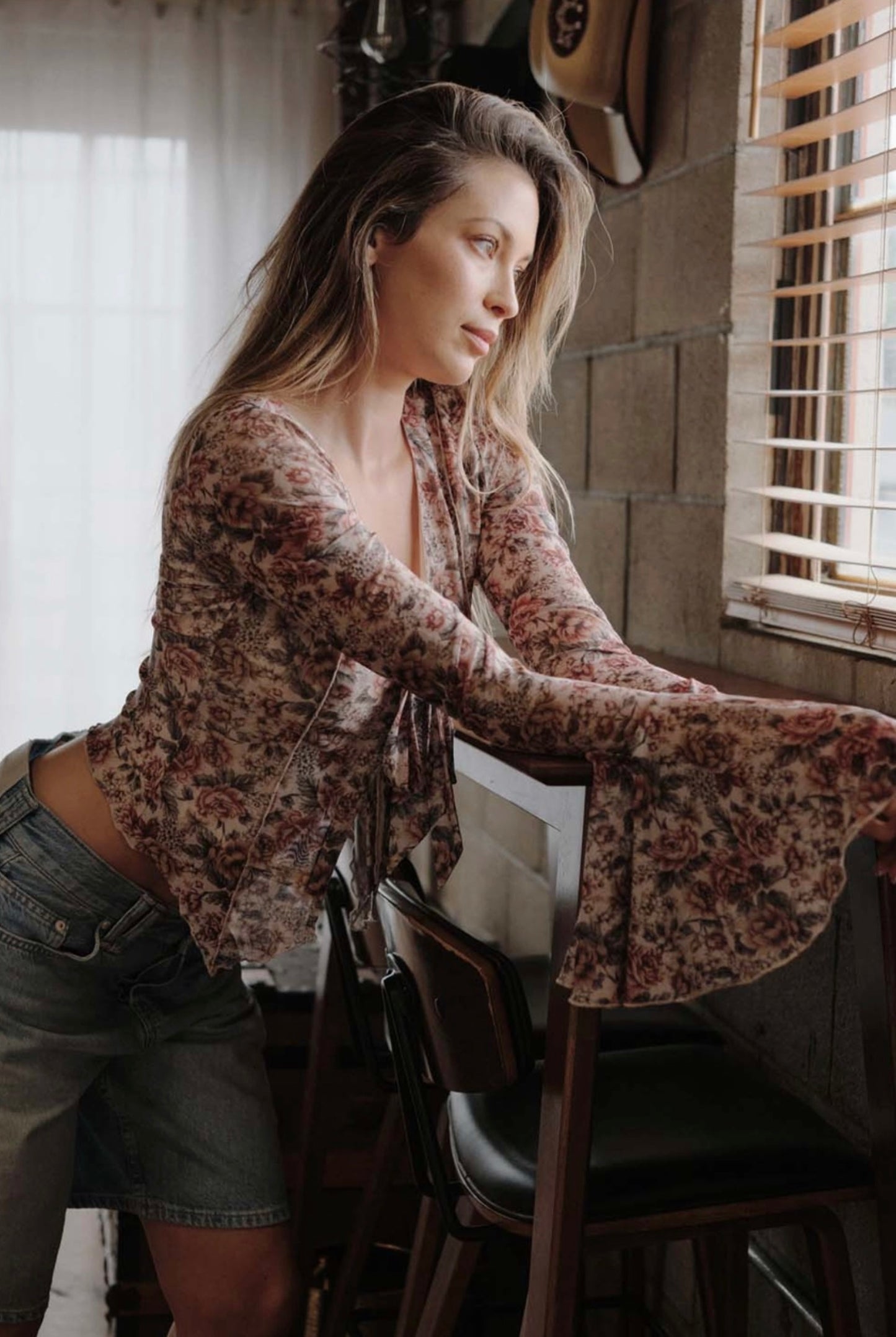 Drea Bell Flower Top