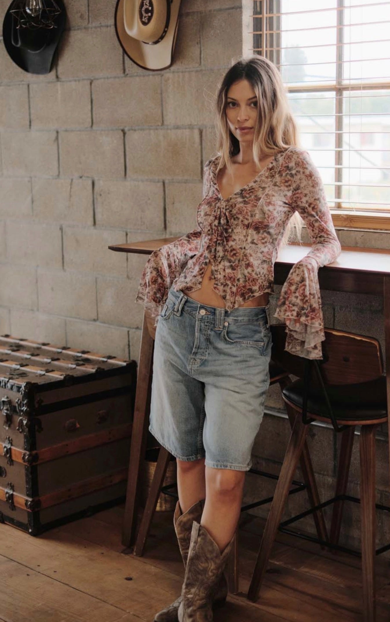 Drea Bell Flower Top