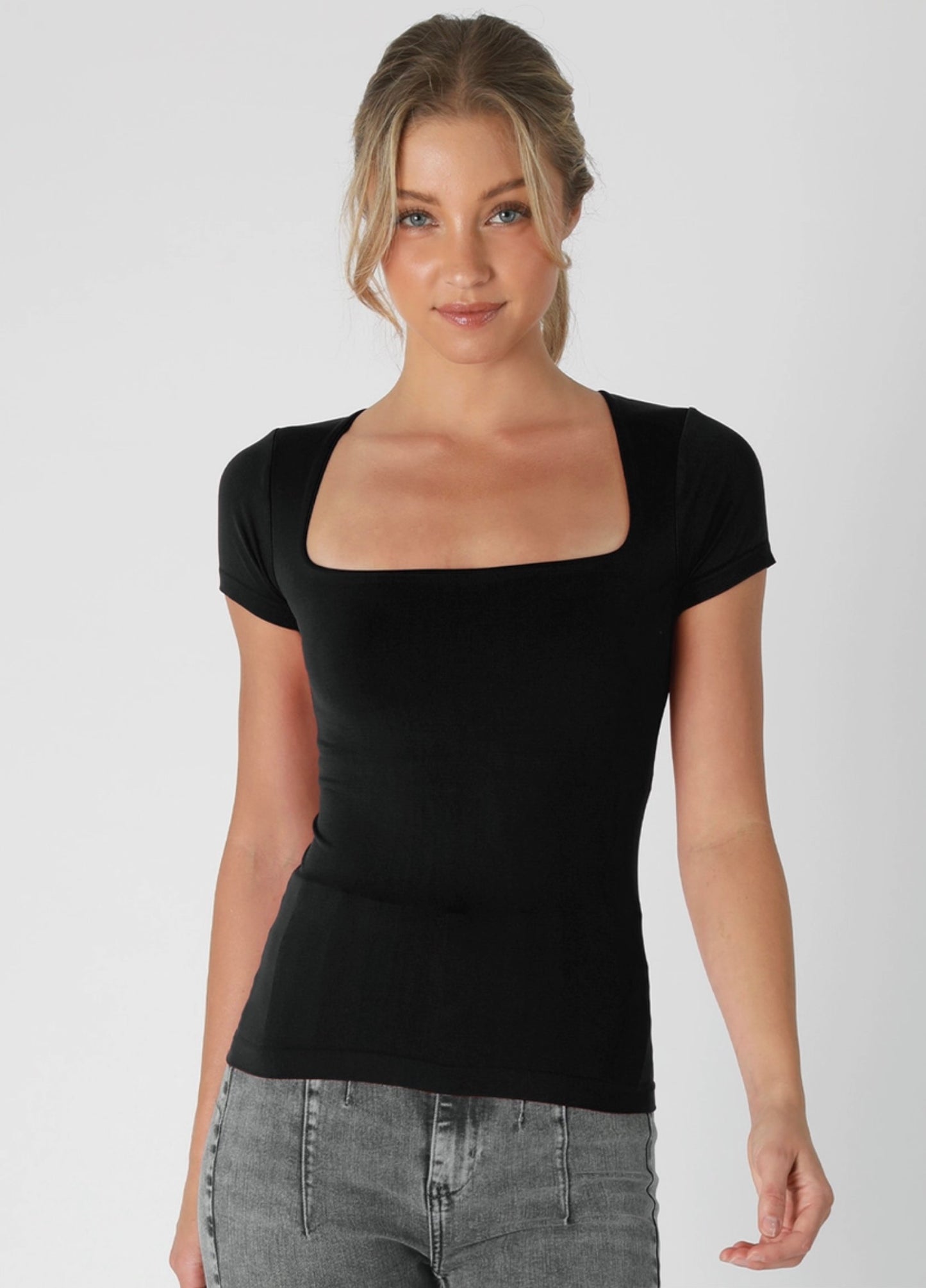 Drea Square Neck Top- Three Colors