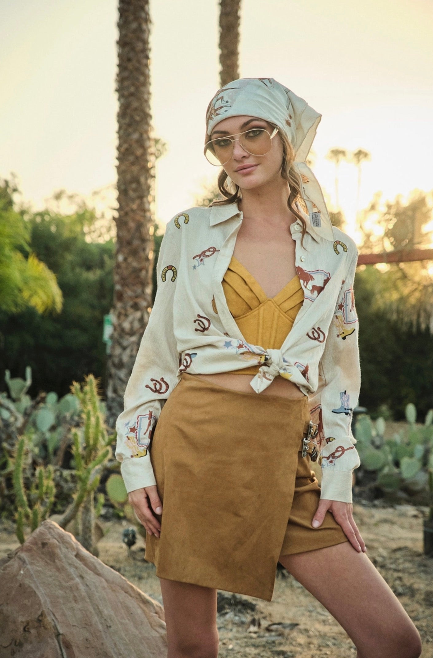 Cactus Sky Collared Shirt