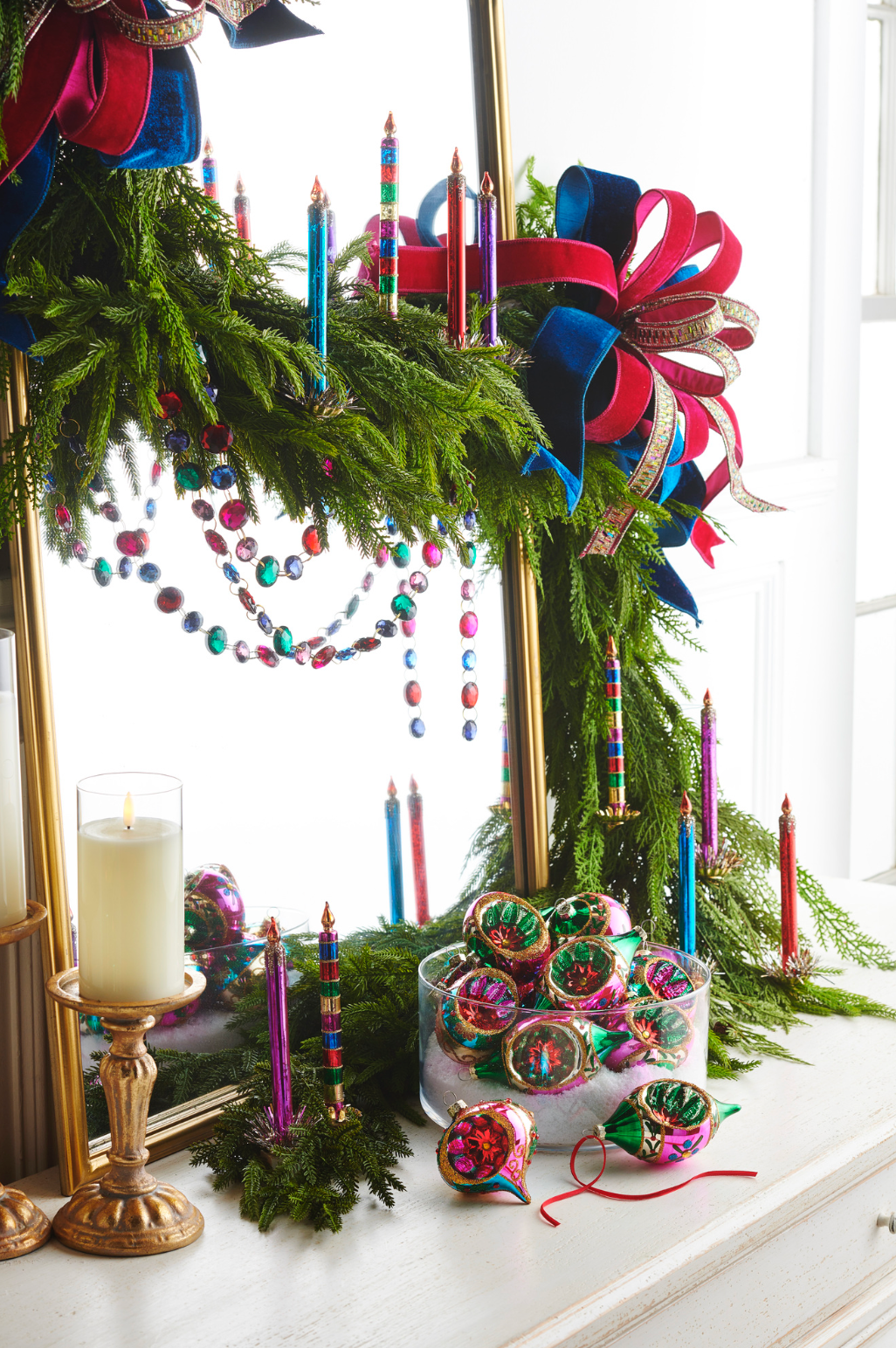 5' Jewel Tone Gem Garland