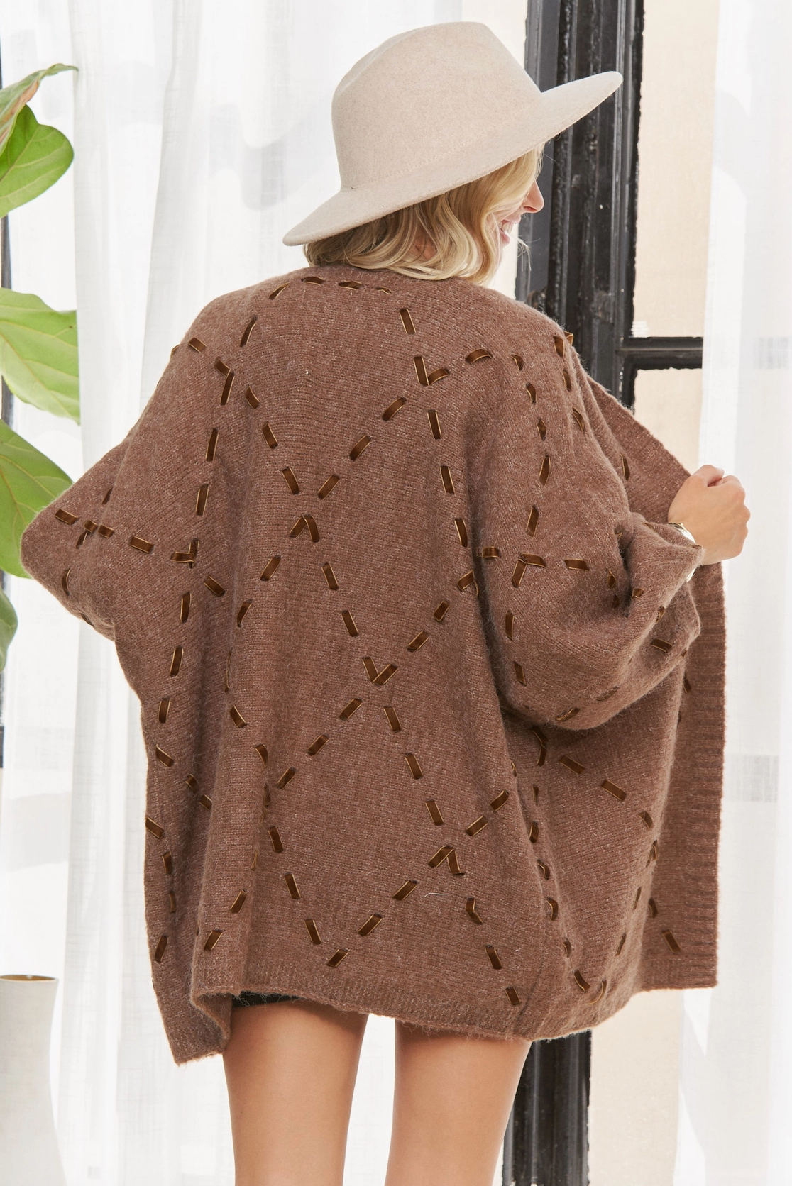 Carmen Woven Cardigan - Mocha
