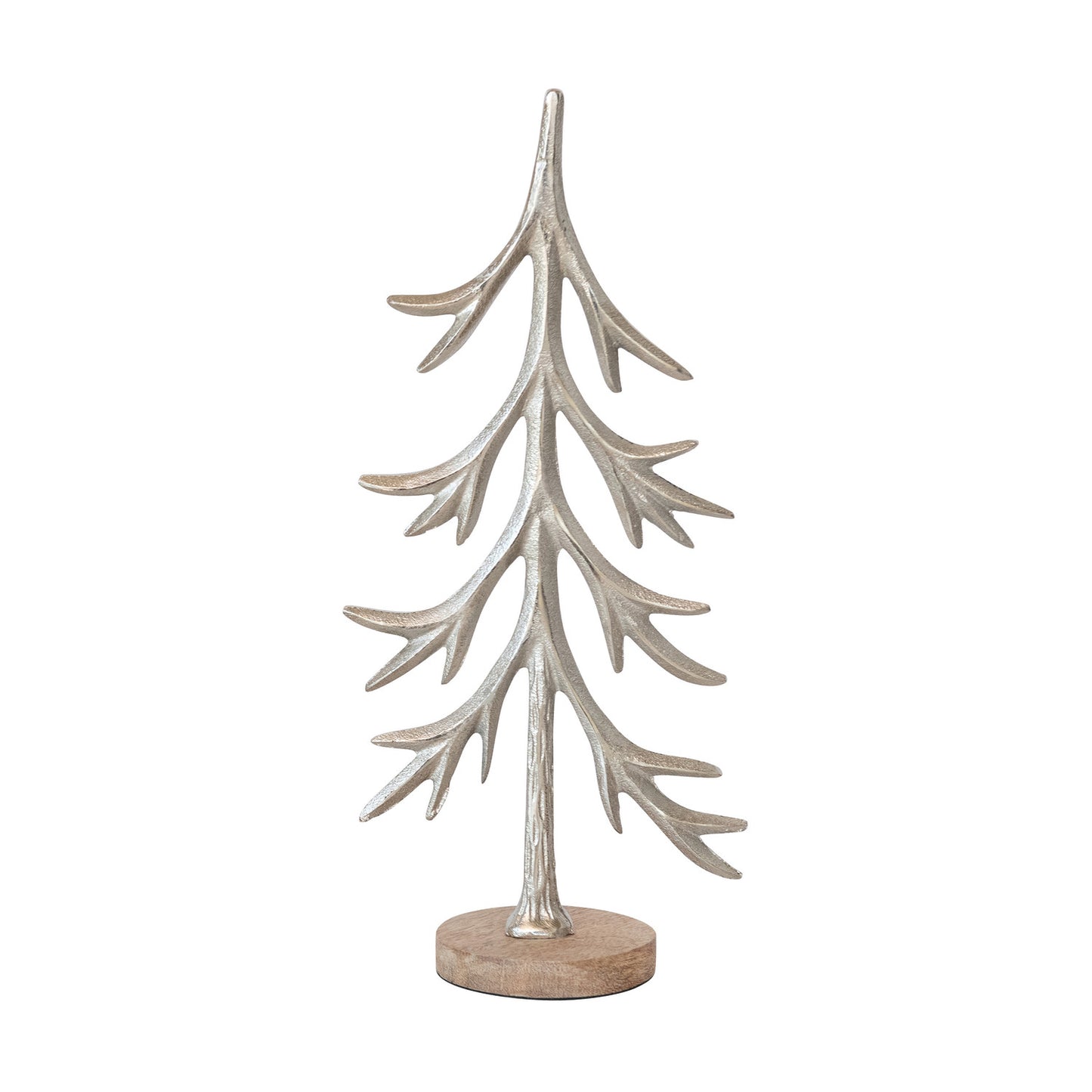 Cast Aluminum Tree w/ Wood Base - Two Sizes