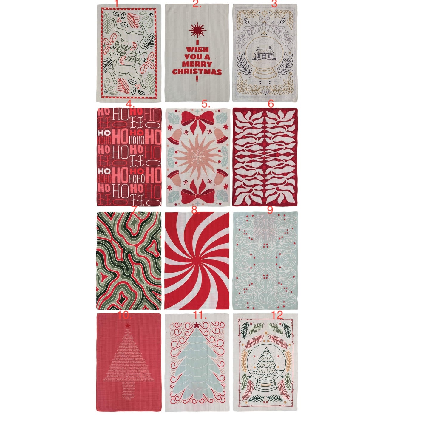 Recycled Microfibre Holiday Tea Towels