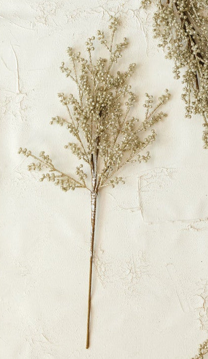 26"H Antique Silver Berry Stem