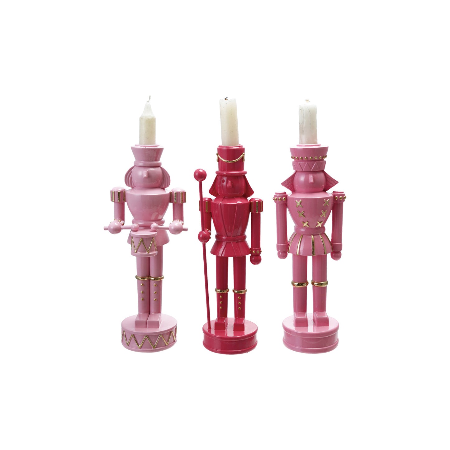 6"H Nutcracker Ornaments with Gold Accents