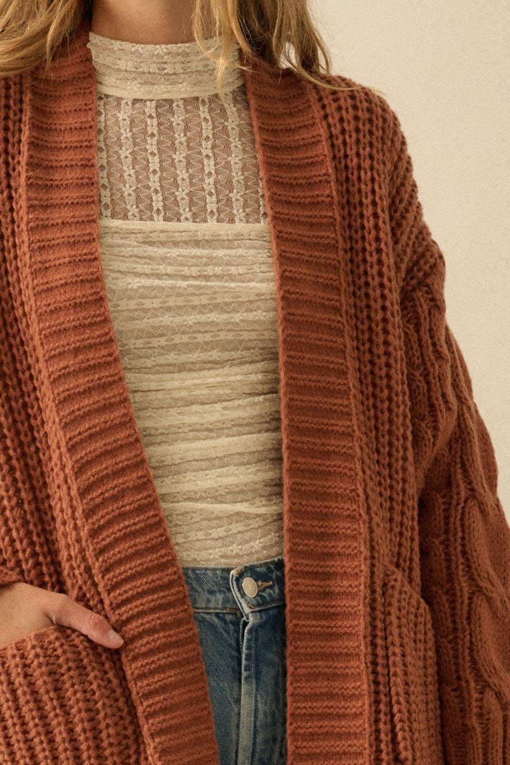 Dana Cable Knit Cardigan