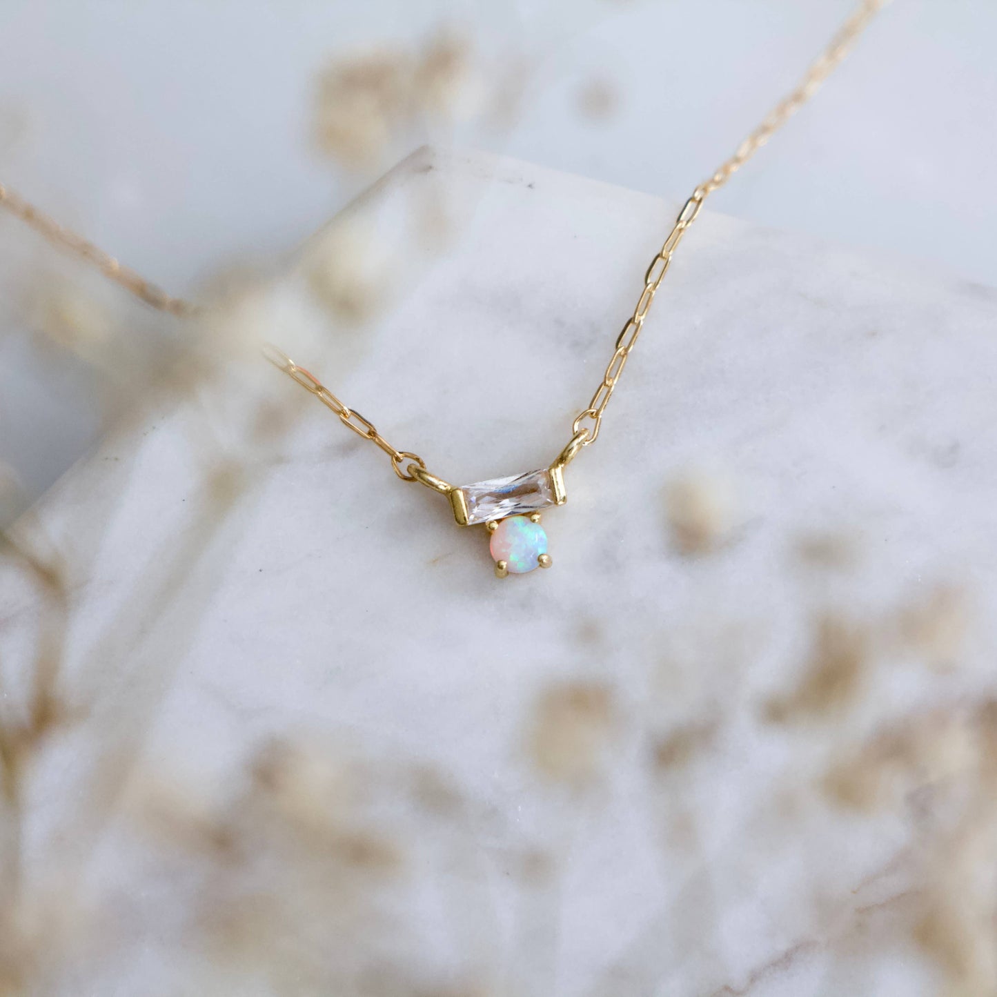 Love Is Eternal Opal Necklace