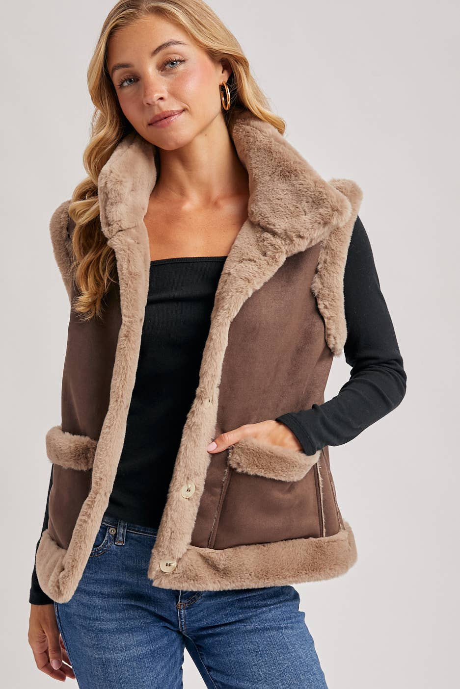 Blake Suede & Fur Vest