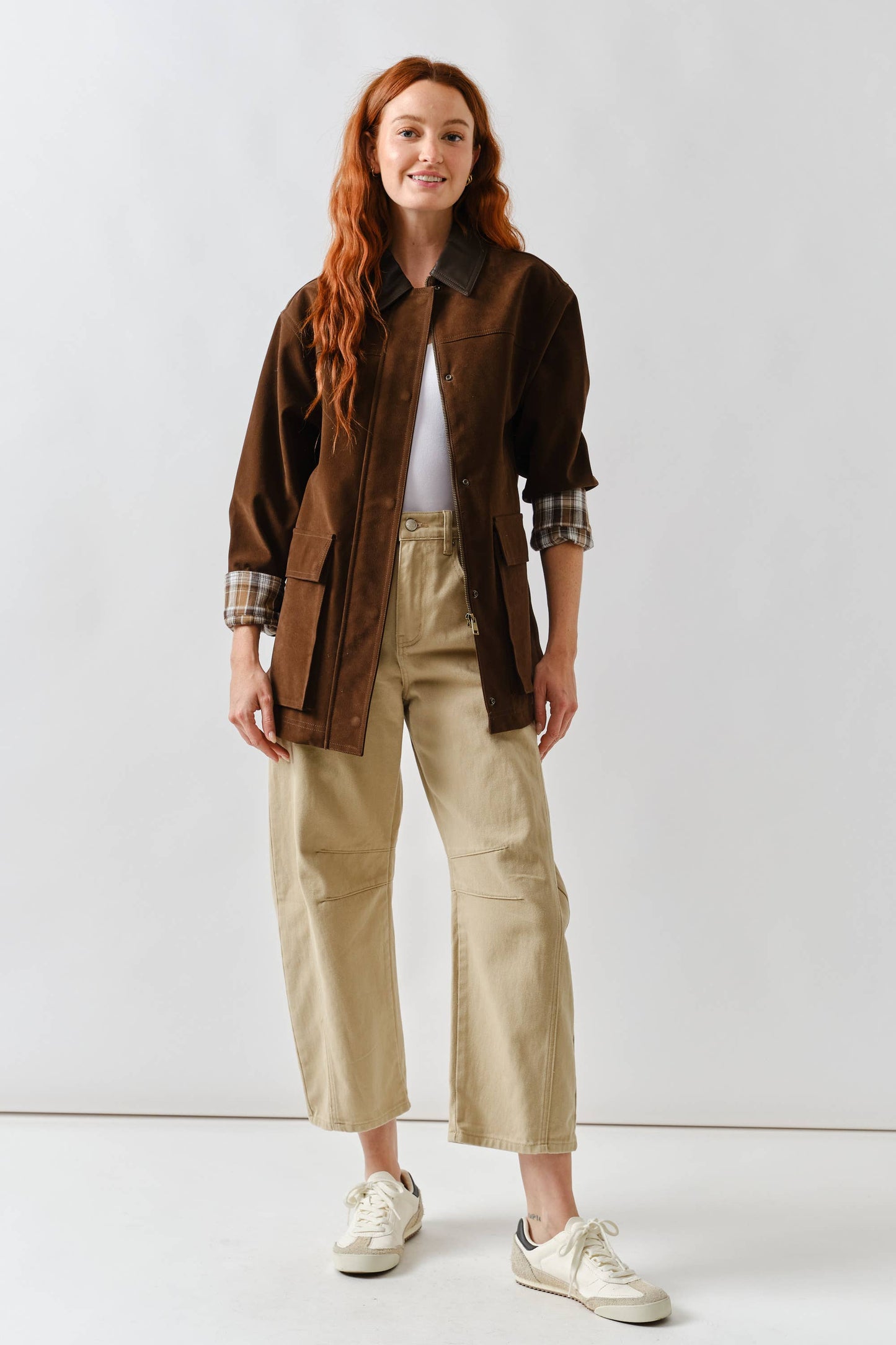 Quinn Contrast Barn Jacket- Two Colors