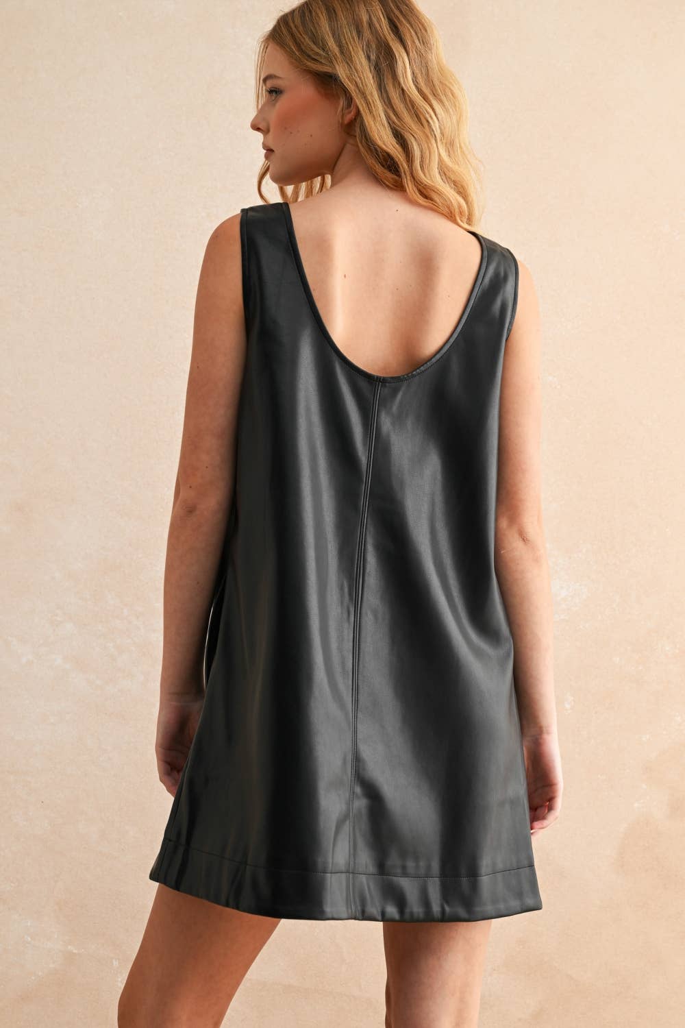 Aniston Leather Jumper Dress
