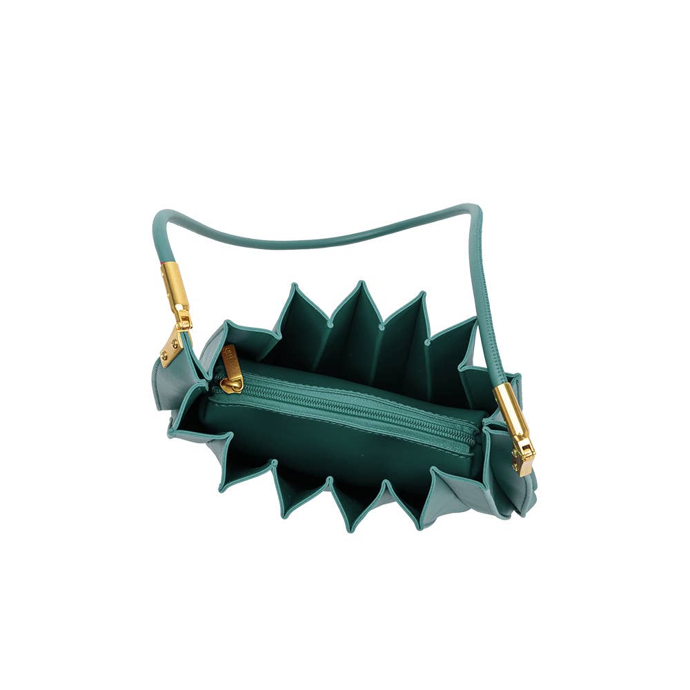 Carrie Pleated Shoulder Bag- Peacock