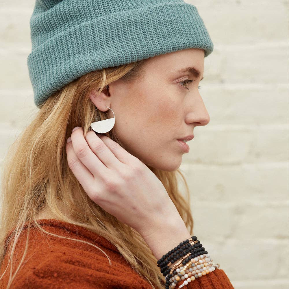 Lunar Hoop Earrings - Two colors