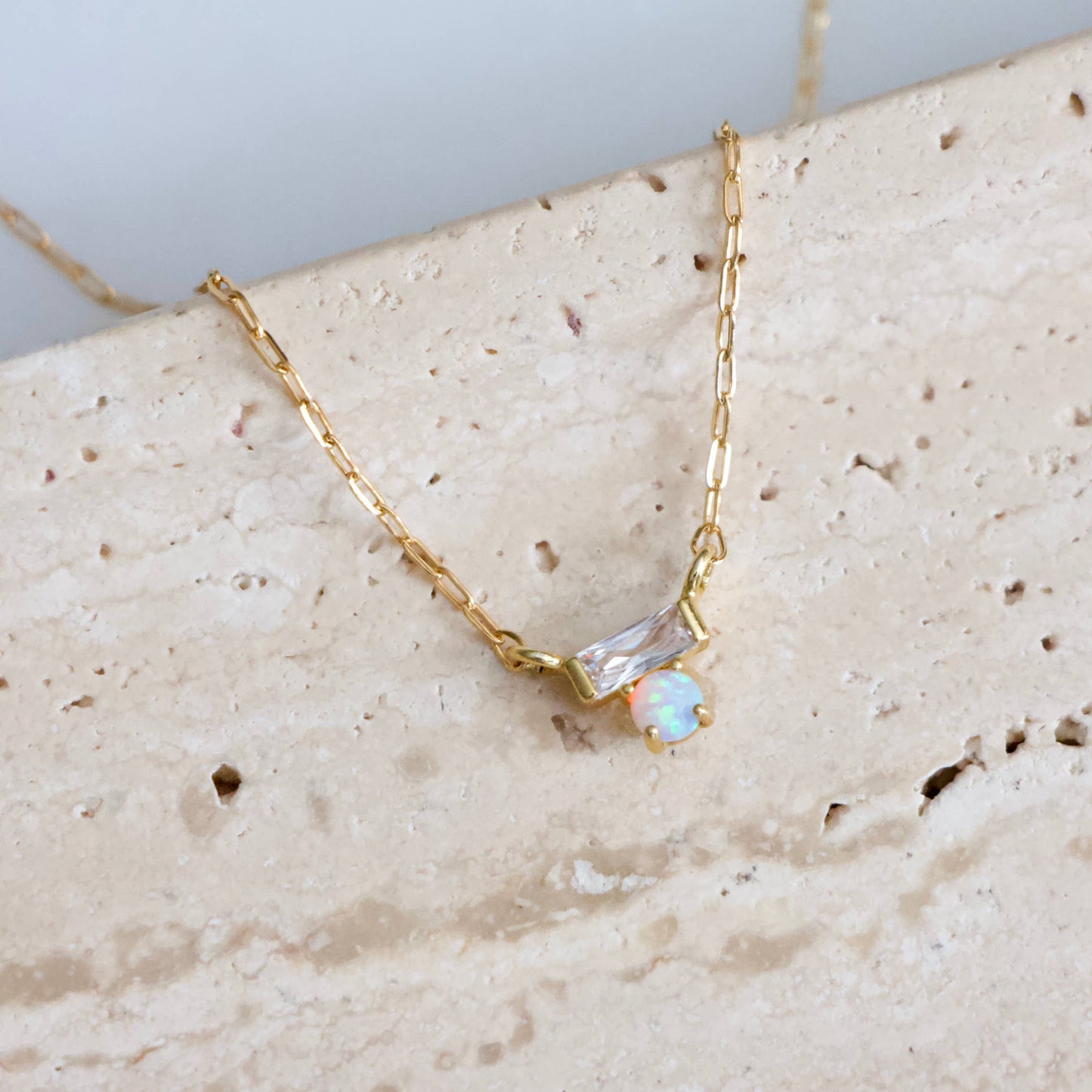 Love Is Eternal Opal Necklace