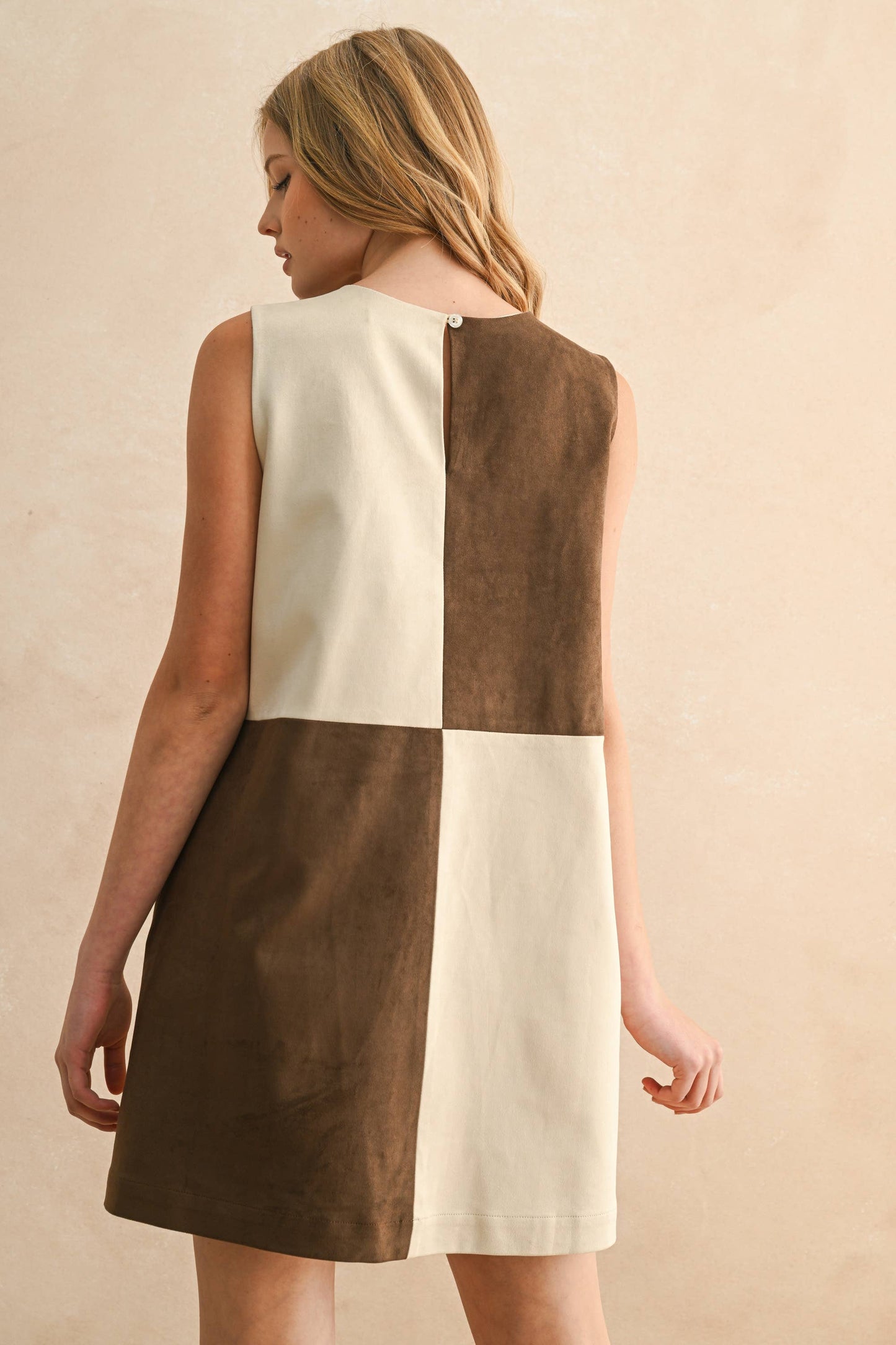 Jana Suede Color Block Dress