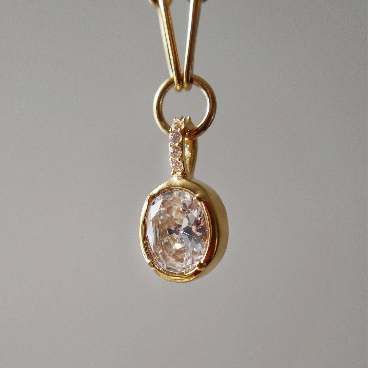 Mila Paperclip CZ Necklace