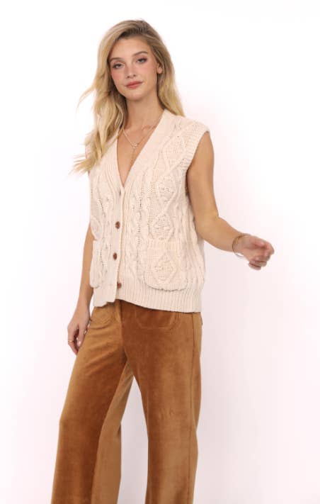 Chloe Cable Knit Vest