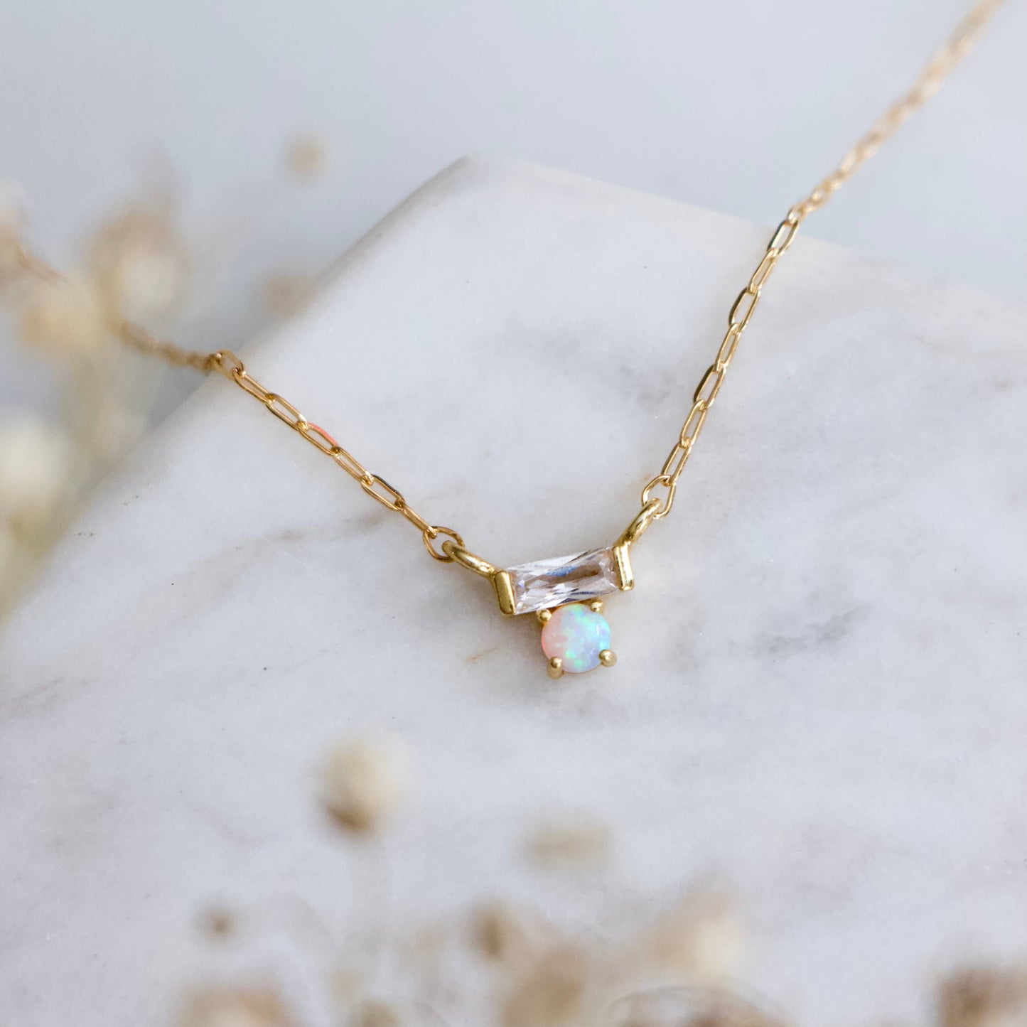 Love Is Eternal Opal Necklace
