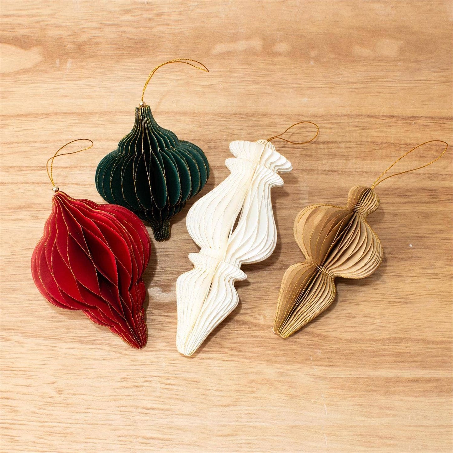 Gold Tipped Honeycomb Finials