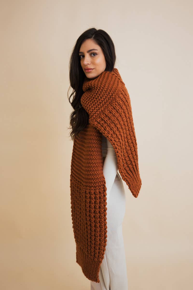 Winter Chalet Waffle Scarf - Three Colors