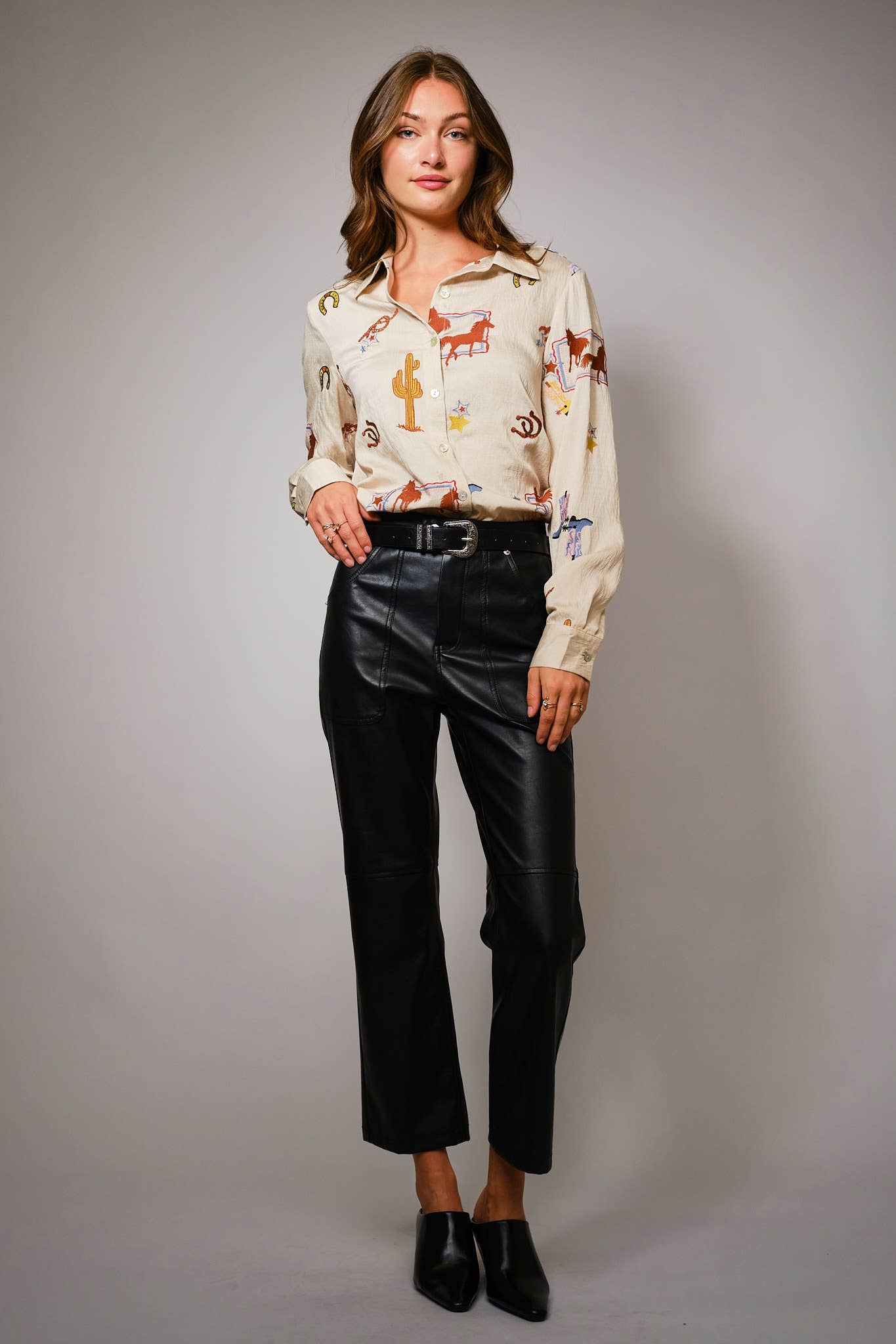 Cactus Sky Collared Shirt