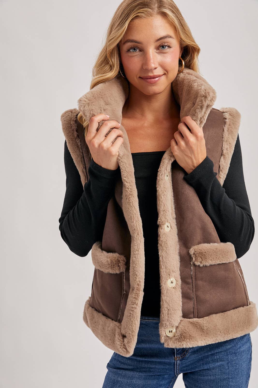 Blake Suede & Fur Vest