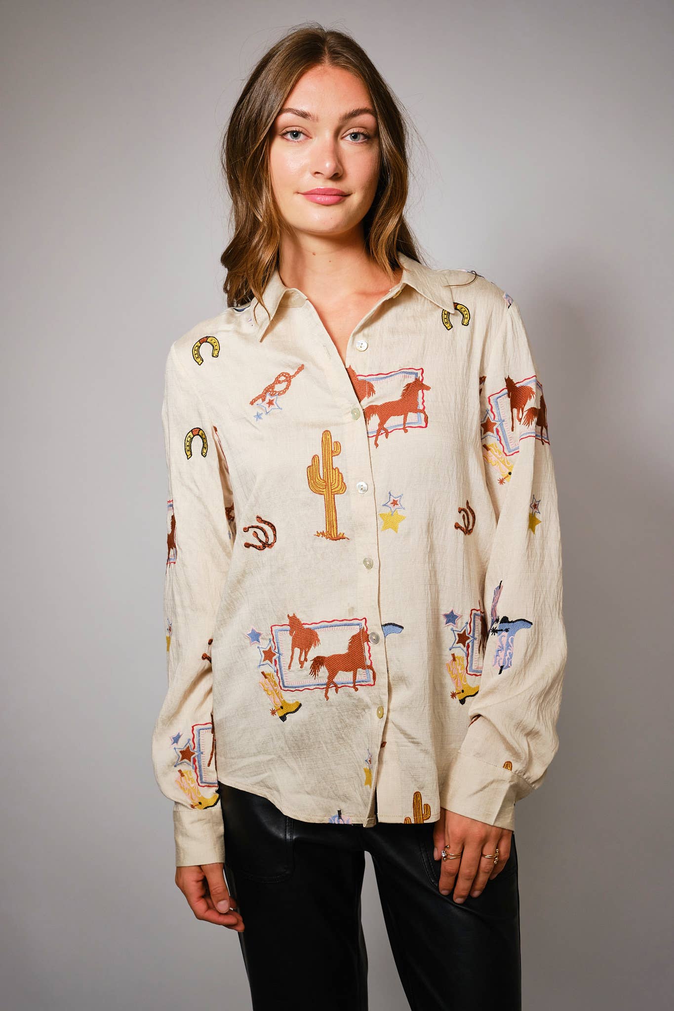 Cactus Sky Collared Shirt