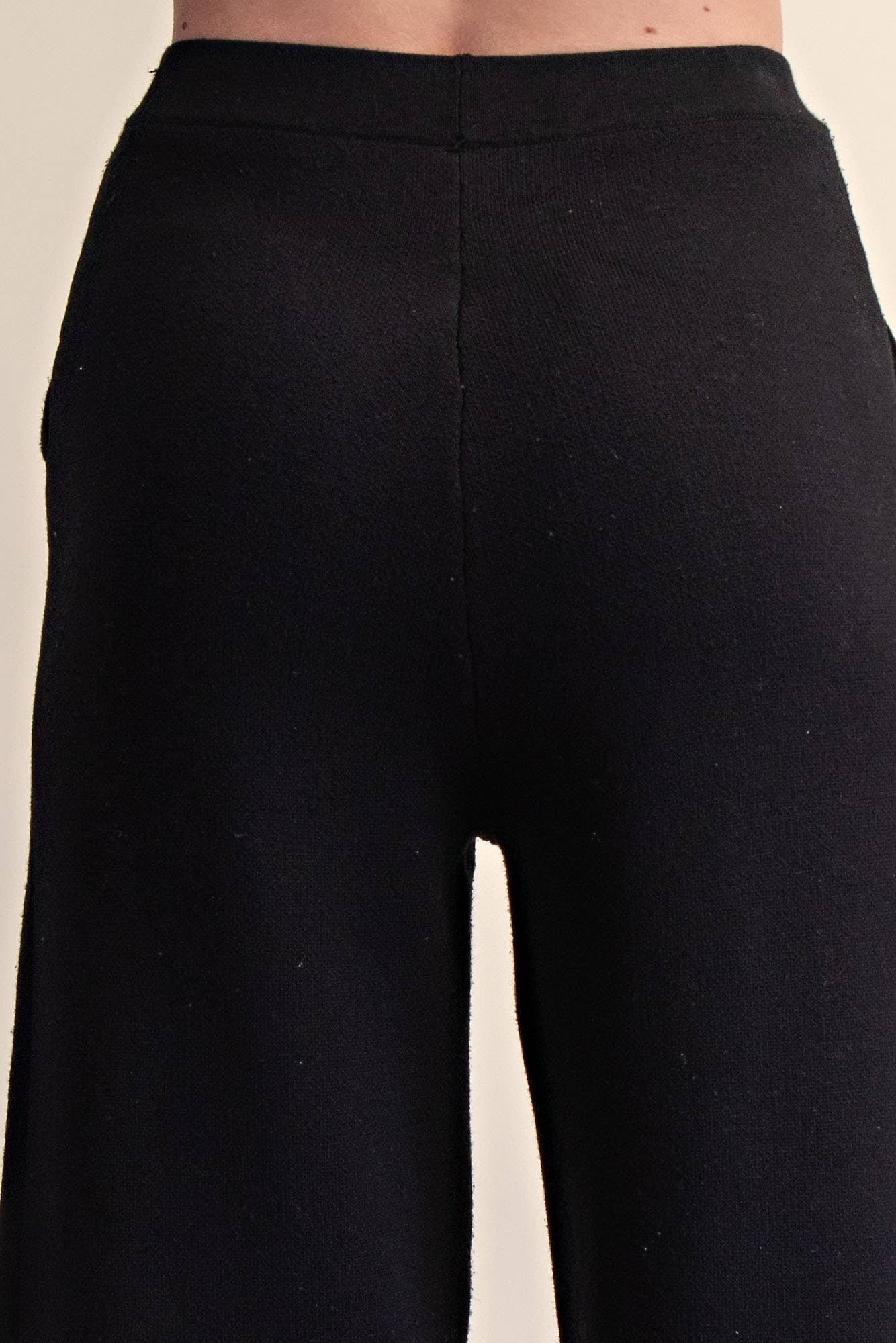 Bella Scallop Hem Pants - Black