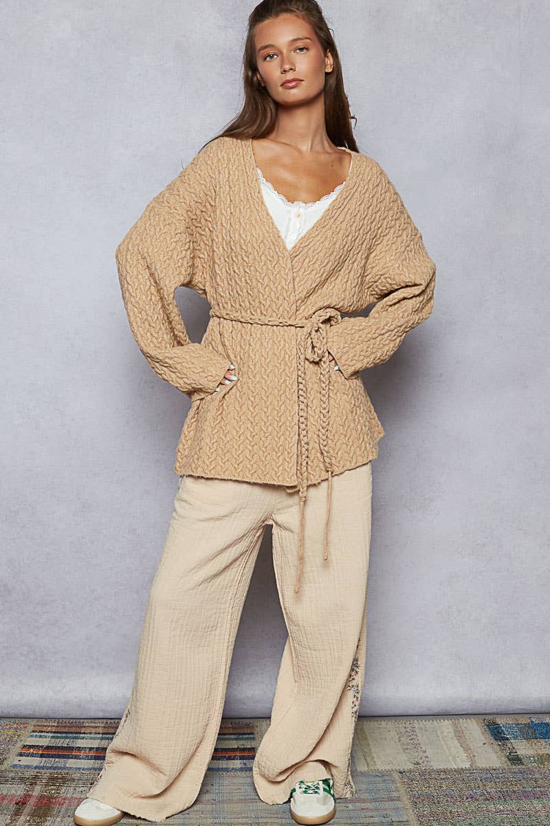 Mona Cable Knit Cardigan - Two Colors