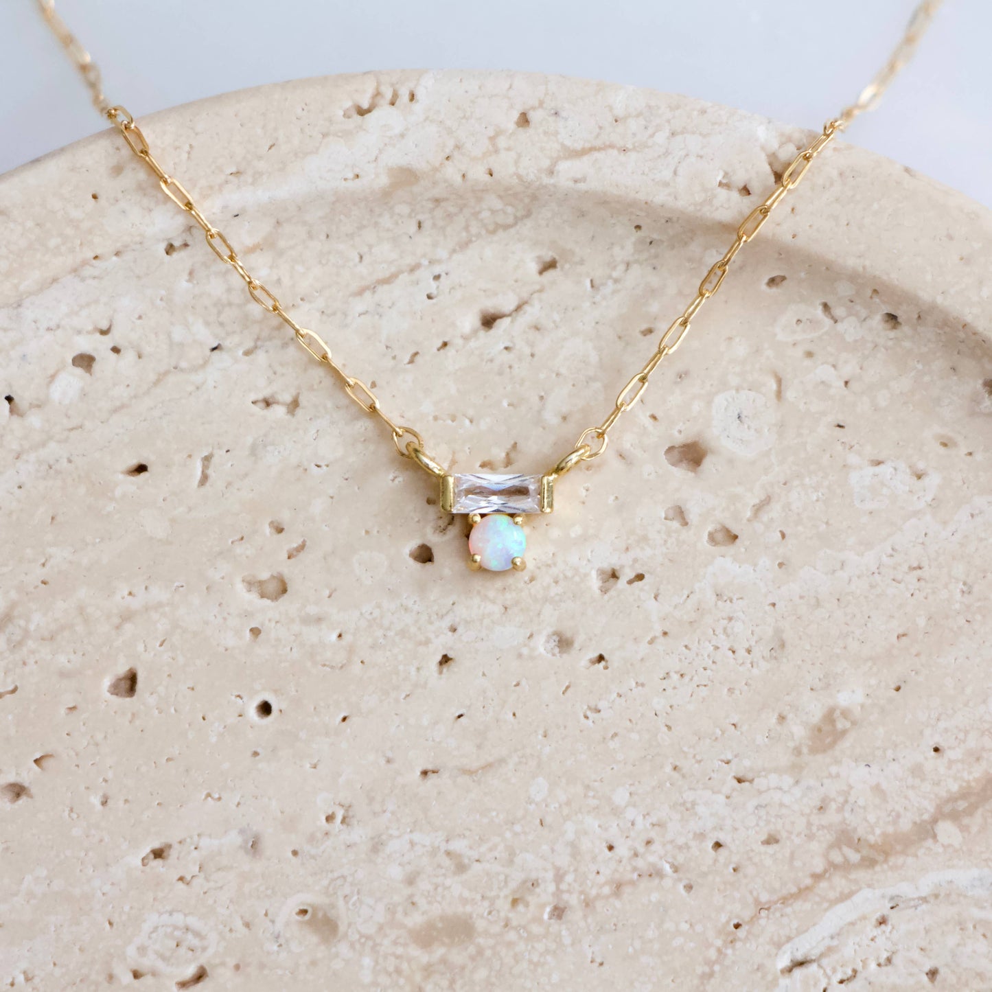 Love Is Eternal Opal Necklace